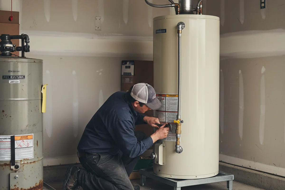 Water heater and shutoff valve replacement in Joshua Tree