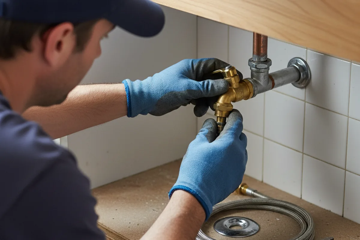 Shutoff valve and fitting work during Emergency Plumbing in Joshua Tree